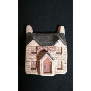 Vintage Philip Laureston Chalkware Vicarage Miniature English Village Sculpture
